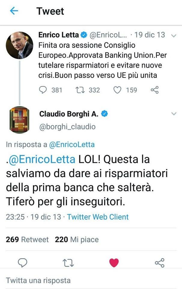 Bagnai risponde a Conte e mostra i veri motivi della crisi
