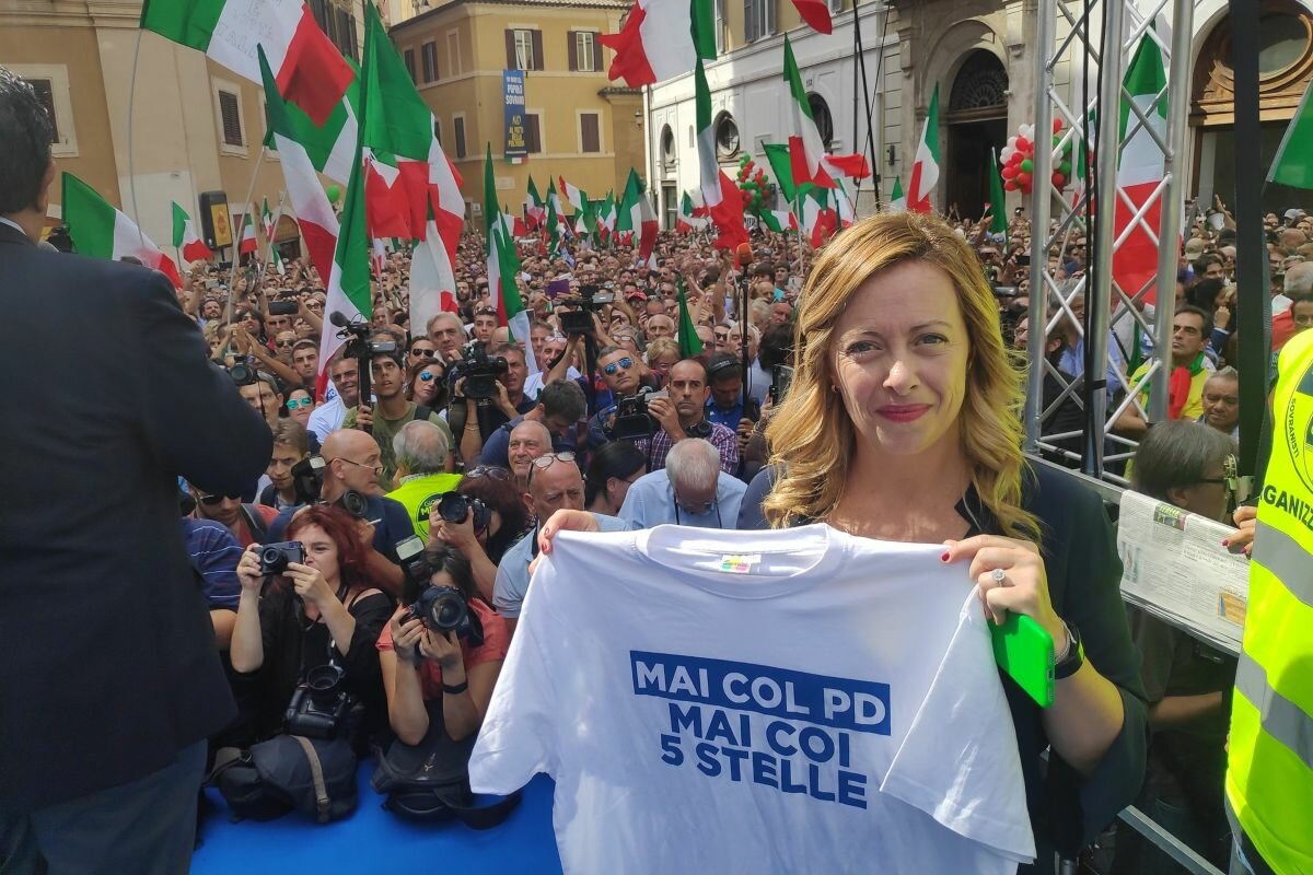 Ieri a Montecitorio la manifestazione dei patrioti indetta da Fratelli d'Italia