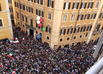 Ieri a Montecitorio la manifestazione dei patrioti indetta da Fratelli d'Italia