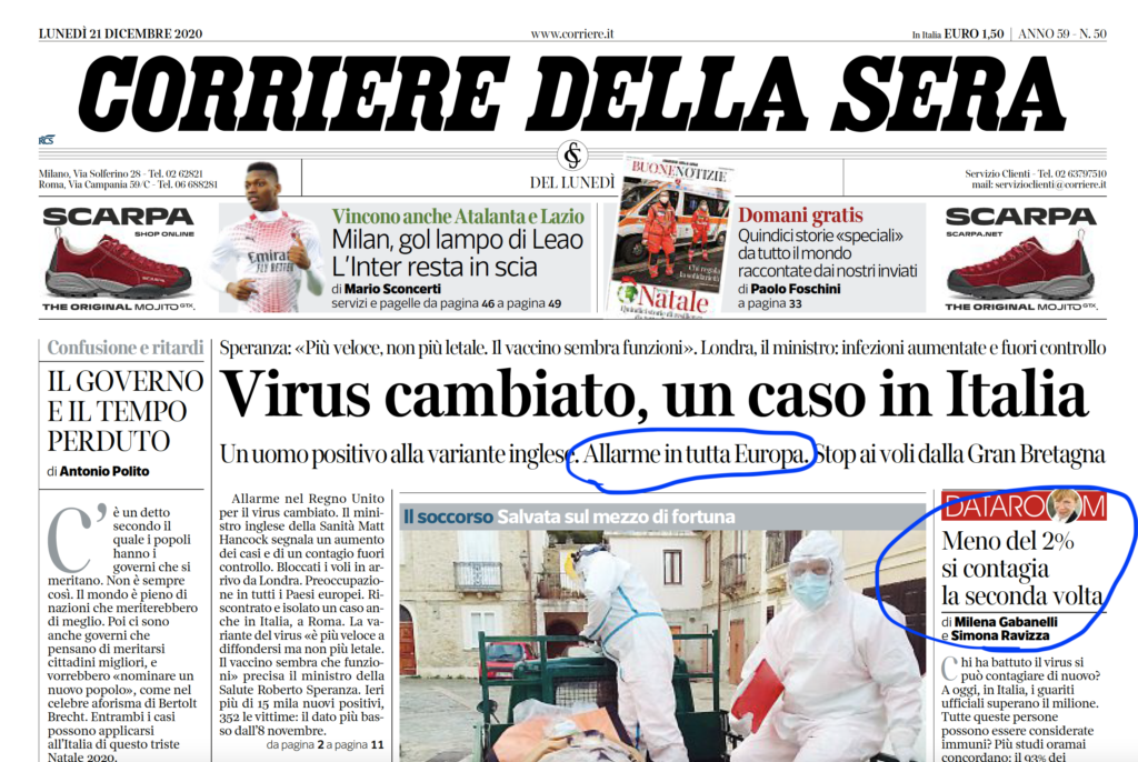 Covid variante inglese