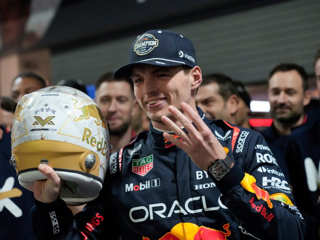 Max Verstappen della Red Bull vince il suo quarto titolo di F1 al Gran Premio di Las Vegas