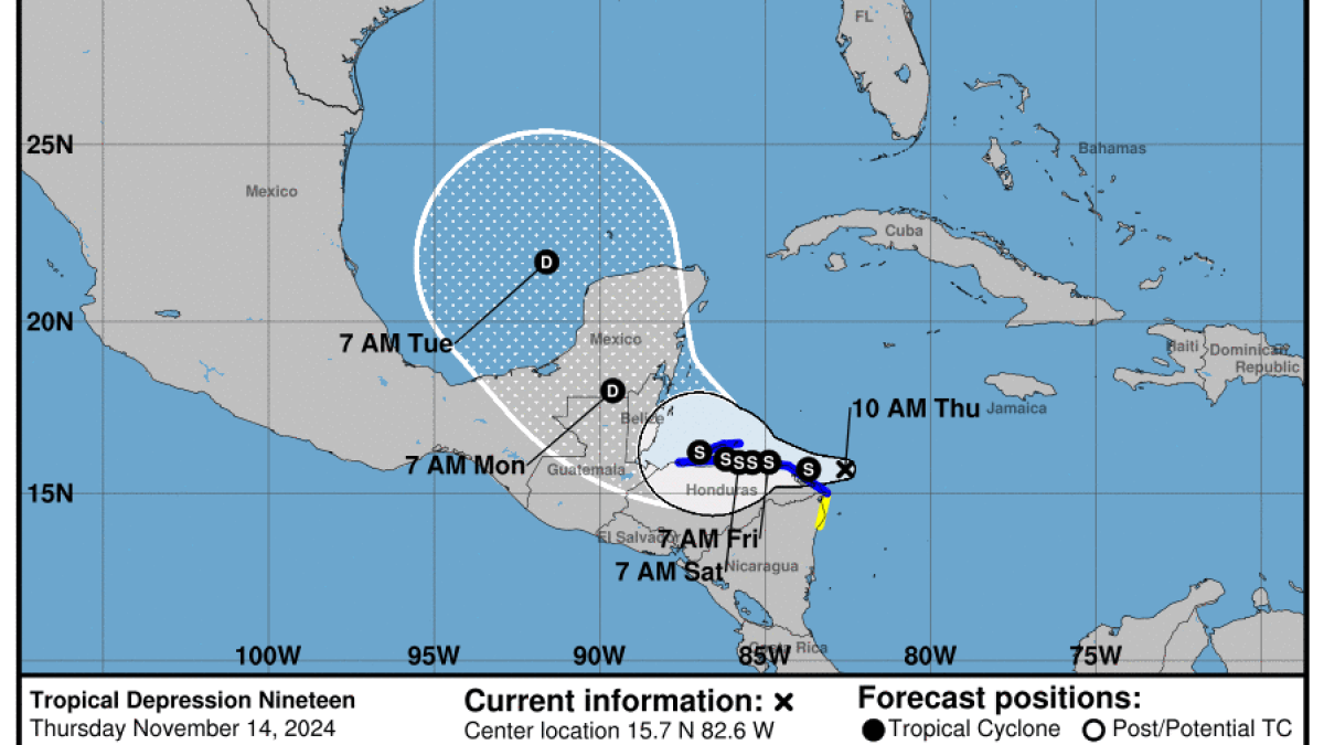 Tropical Storm Sara forms in the Caribbean and threatens Central America