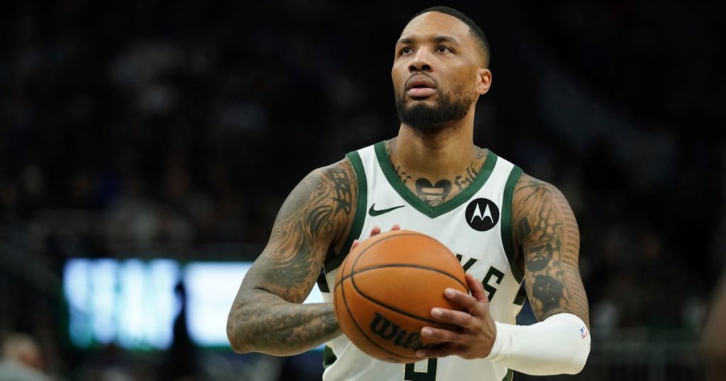 Damian Lillard di Bucks ferito con coagulo di sangue nel vitello, fuori indefinitamente