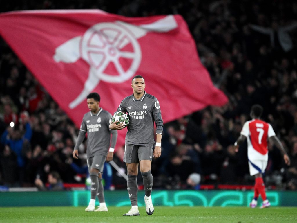 Arsenal stord Real Madrid in Champions League con Declan Rice Double