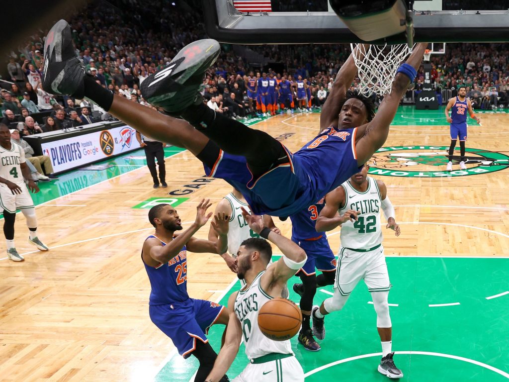 Brunson, Anunoby, Knicks stords Celtics nel gioco 1, rubare i playoff per la casa