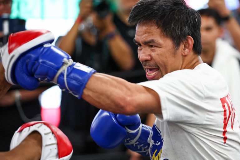 Manny Pacquiao in azione.