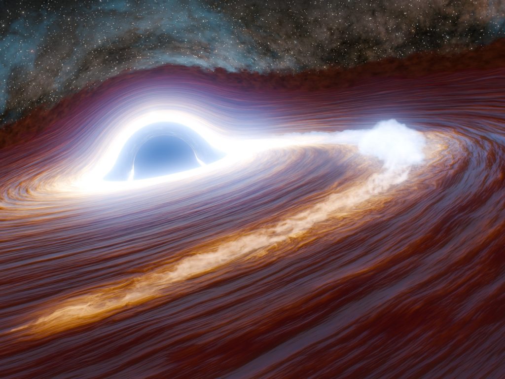Gli scienziati osservano il bagliore di 10 trilioni di luce solare proveniente da un enorme buco nero