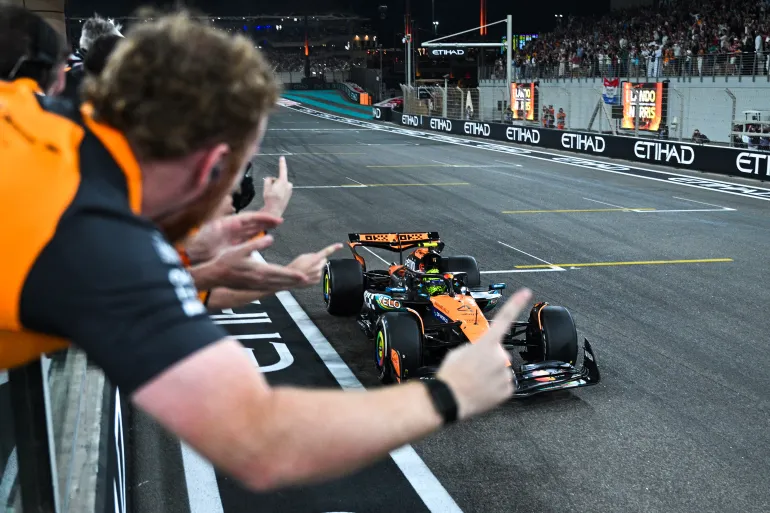 Lando Norris in azione.