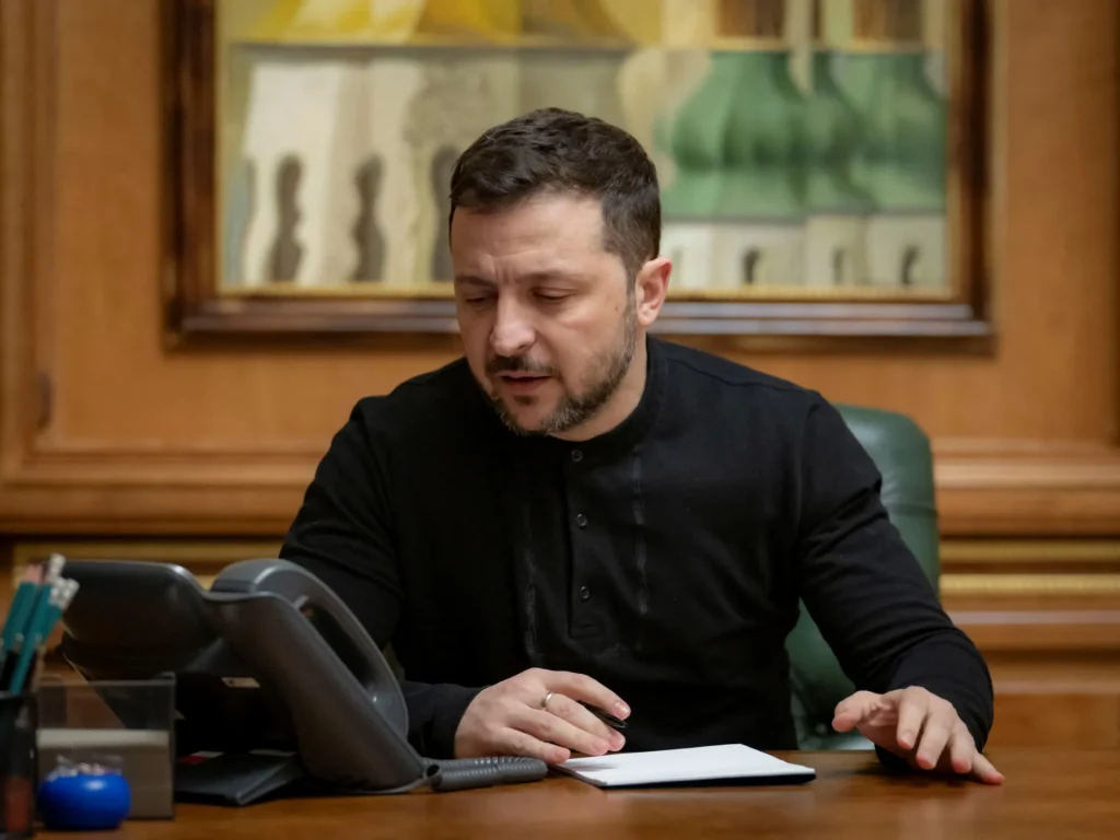 Zelenskyj parla con Trump degli sforzi di pace, osserva i colloqui a livello di leader