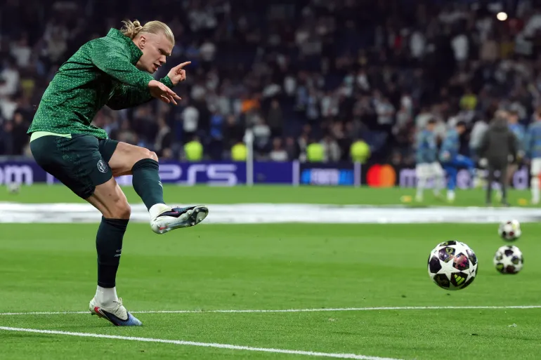 Erling Haaland in azione.