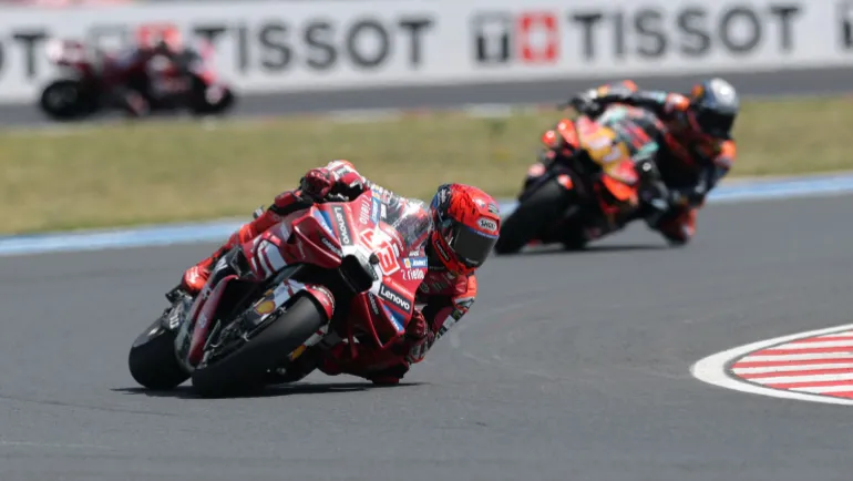 Marc Marquez in azione.