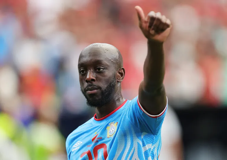 HOUSTON, TEXAS - 17 GIUGNO: Yoane Wissa n. 20 della Repubblica Democratica del Congo reagisce dopo il pareggio 1-1 durante la partita del Gruppo K della Coppa del mondo FIFA 2026 tra Portogallo e Repubblica Democratica del Congo allo stadio di Houston il 17 giugno 2026 a Houston, Texas. Alex Slitz/Getty Images/AFP (Foto di Alex Slitz / GETTY IMAGES NORD AMERICA / Getty Images via AFP)