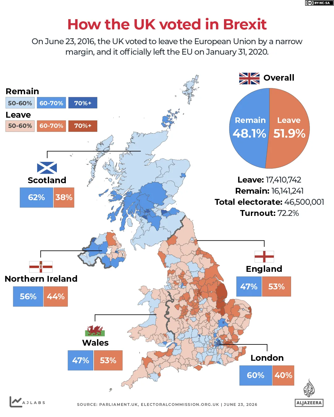 INTERATTIVO Come il Regno Unito ha votato nella mappa dei risultati del voto sulla Brexit-1782201922