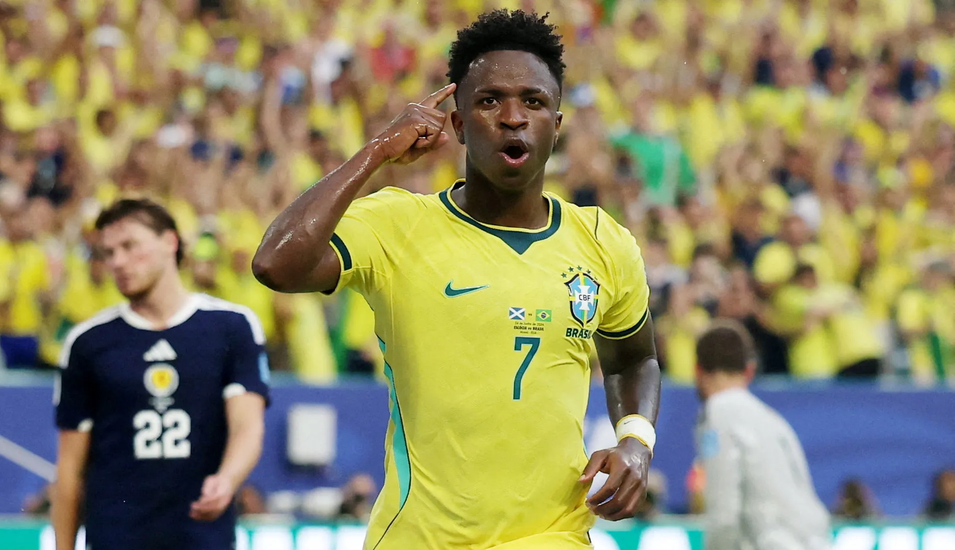 Vinicius segna due volte e Neymar ritorna mentre il Brasile facilita la Scozia