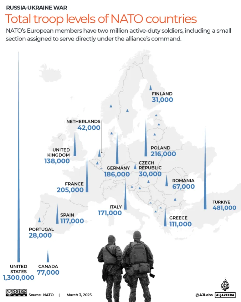 INTERATTIVO - Livelli totali delle truppe dei paesi NATO-1740988951