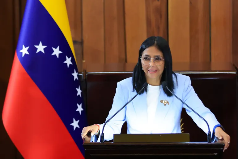 Il presidente ad interim del Venezuela Delcy Rodriguez, Caracas, Venezuela, 30 gennaio 2026 [Efrain Gonzalez/AFP]