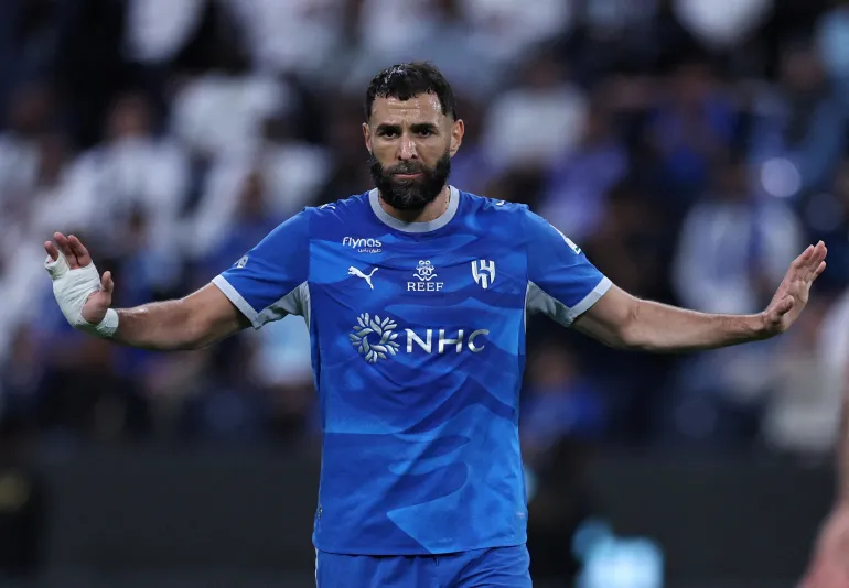 Karim Benzema gioca per l'Al Hilal nella Saudi Pro League
