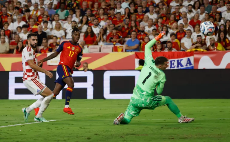 Nico Williams in Spagna segna il suo quarto gol REUTERS/Marcello del Pozo